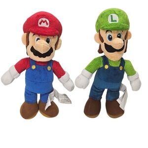 Nintendo Super Mario Bros Toys Mario and Luigi Stuffed Figures Gamers Plush